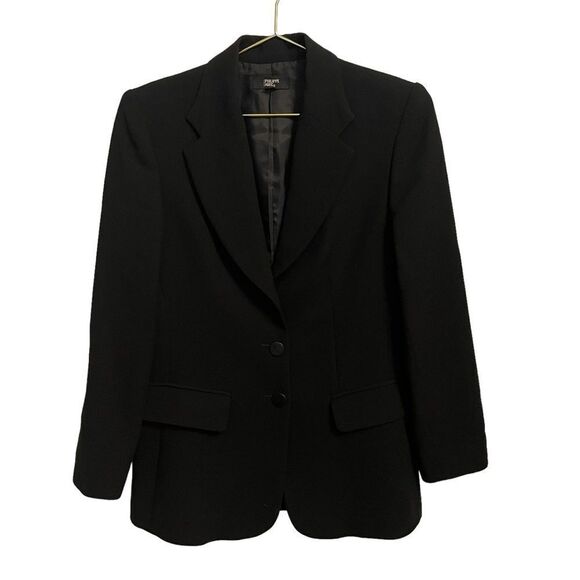Philippe Adec Jackets & Blazers - Philippe Adec Paris Black Wool Blend 3 Button Blazer Size 2